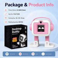 Robot de bureau EMO version IA ESP32-S3, robot interactif intelligent pour le chat et la danse, kit de développement DIY, Chine, taille d'écran 1