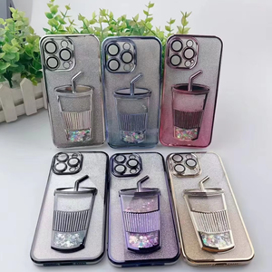 Nouveaux étuis de téléphone ins avec design bobble tea et paillettes pour <span class=keywords><strong>iphone</strong></span> 15 14 13 12 <span class=keywords><strong>11</strong></span> PRO MAX - Product Image 1
