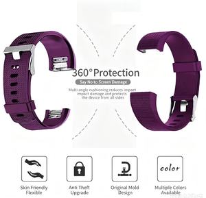Bracelets de remplacement en acier inoxydable avec boucle à ardillon pour <span class=keywords><strong>Fitbit</strong></span> <span class=keywords><strong>Charge</strong></span> 2 <span class=keywords><strong>HR</strong></span>, design classique, noir/gris – Grandes et petites tailles - Product Image 2