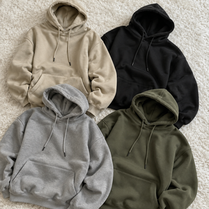 Sudaderas con Capucha Color Crema para Hombre, 800 g, Tejido Rizo, Talla XS, con Piedras Brillantes Personalizadas, para <span class=keywords><strong>Playa</strong></span> y Clima Frío - Product Image 3