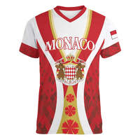 T-shirt personnalisé Monaco pour homme, col en V, avec drapeau de Monaco, célébration du jour de l'indépendance, chemise décontractée pour homme