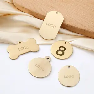 Thẻ Nhận Dạng Tùy Chỉnh Chống Mất Vòng Xương Laser Logo Trống Đồng Dog Tags