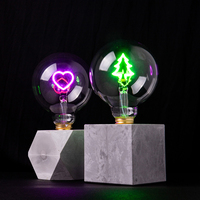 Personnalisation colorée décorative mode bricolage dessin animé Led dessin animé ampoule E26 E27 B22 veilleuse lampe de Table ampoule LED