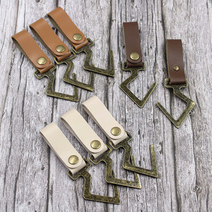 Outdoor camping storage rack <b>hooks</b>, PU leather and metal coat <b>hooks</b>, no-drill tripod <b>hooks</b>, camping <b>hooks</b> - Product Image 4