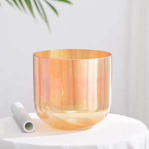SUCCESS OEM Bol chantant en cristal de quartz transparent, couleur thé <span class=keywords><strong>doré</strong></span>, pour méditation, yoga et bain sonore, Alchimie Romantique - Product Image 2