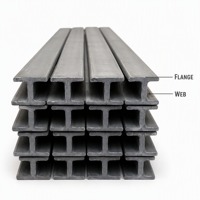 Poutre en T en acier laminé à chaud ASTM A36, finition usine, profilé en acier structurel pour la construction