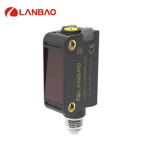 LANBAO 10-30VDC PNP NO+NC Rated Distance 10m M8 4-pin Connector Laser Photoelectric Polarized Reflection Sensor