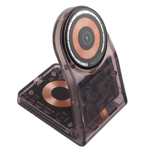 Estación de carga con sensor inteligente transparente 3 en 1 compatible con <span class=keywords><strong>iPhone</strong></span> 16 15 14 13 12 <span class=keywords><strong>11</strong></span> X Pro Max, Watch, AirPods 4 3 Pro - Product Image 1