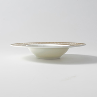 New Bone China Royal Chef Plats en or pour restaurant haut de gamme Vaisselle en relief Traiteur Événement Assiette principale Assiettes