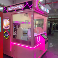 Pour centre commercial en gros café Robot thé au lait frais café chaud froid distributeur automatique avec bras Robot équipement de thé à bulles distributeur automatique