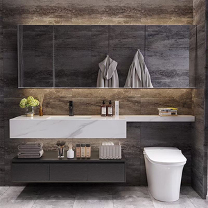 Tocador de <span class=keywords><strong>baño</strong></span> <span class=keywords><strong>con</strong></span> <span class=keywords><strong>encimera</strong></span>, <span class=keywords><strong>mueble</strong></span> de <span class=keywords><strong>baño</strong></span> moderno <span class=keywords><strong>con</strong></span> unidad de pvc, conjunto de tocador de <span class=keywords><strong>baño</strong></span> blanco - Product Image 2