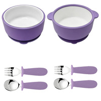 Nouvelle arrivée, assiette en céramique écologique sans BPA, assiette à compartiments pour bébé, vaisselle pour bébé avec étui en silicone, ventouse, ensemble de repas pour tout-petits
