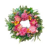 Dekorasi Rumah Wisuda Natal Karangan Bunga Eucalyptus Buatan Bunga Hias Hydrangea Dahlia Ramah Lingkungan Tahan Lama Buatan Tangan