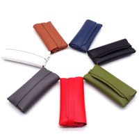 Nouvel étui à lunettes en cuir multicolore, sac à lunettes souple en PU, logo personnalisé, vente en gros, boîte de rangement pour lunettes