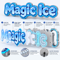 Enseigne néon LED personnalisée pour Gelateria, crèmerie, magasin de glaces, devanture de magasin, panneau d'affichage LED pour vitrine