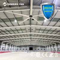 DAWANG FAN Chine faible bruit 9ft 8ft 2.8m 2.5m grand vent flux d'air Garage évent géant industriel Hvls grand ventilateur de plafond en gros