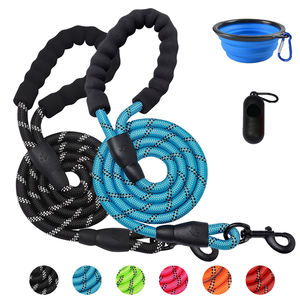 Fabrika özel Logo akıllı güçlü su geçirmez rahat büyük yansıtıcı naylon yuvarlak halat köpek evcil hayvan tasması - Product Image 2