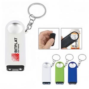 Custom Printed Key Rings Feature Two Bright White LED Lights, Push Tip to <b>Turn</b> On/<b>off</b>, Handy Magnifier, Button Cell Batteries - Product Image 6