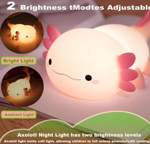 Veilleuse en silicone Salamandre rose, lampe tactile LED USB rechargeable, lumière de chevet mignonne pour enfants à intensité variable - Product Image 3