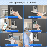 Serrure connectée intelligente Tuya WiFi pour maison, avec conversion vocale 9 langues, capteur d'empreintes digitales semi-conducteur, pour maison intelligente