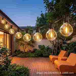 Guirlandes solaires d'extérieur G40 transfrontalières, étanches IP65, avec télécommande, lumières LED pour le camping, pour la décoration d'ambiance de la cour - Product Image 3