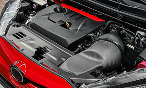 Cache de refroidissement léger en carbone sec OEM pour GR Yaris MK2 Facelift, avec fente personnalisée pour prise d'air Eventuri, pièce de tuning thermique - Product Image 2
