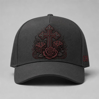 Cappello Snapback con Visiera Curva, Stampa Personalizzata, 5 Pannelli, Stile Trucker, Frontale in Schiuma, Rete Traspirante, Streetwear Urbano West Coast Gothic Chicano, Vendita all'Ingrosso