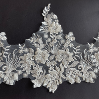 Personnalisé Bling Bling Paillettes Perlé Fleur Floral Dentelle Garniture pour Robe de Mariée