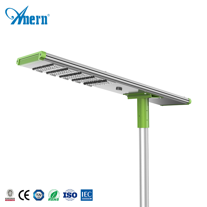 Control remoto de la inducción del cuerpo humano impermeable IP65 de alta calidad integrado 80W Luz de calle Solar