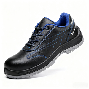 Botas de Cuero Vacuno Impermeables de Alta Calidad JIANKUN, Zapatos de Seguridad con Puntera de Material Compuesto Anti-Aplastamiento, Resistentes al Aceite y Deslizamientos, para Hombre - Product Image 3