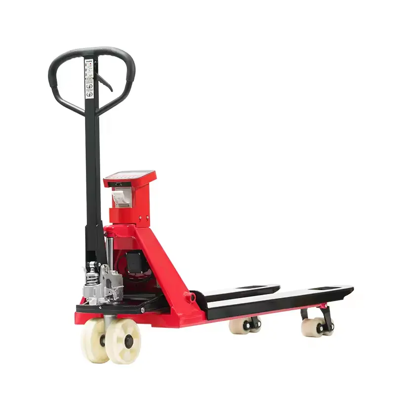 High Quality 1ton 2 ton 3 ton Hand Pallet Truck Manual Forklift With Load Weigh Scale Hand Pallet Jack