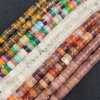 Perles plates rondes en pierre naturelle Heishi en gros pour la fabrication de bracelets, colliers et bijoux DIY