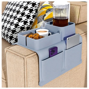 New Arrivals <b>Silicone</b> Couch Coaster Cup Drink Holder Snack Caddy Arm Console Tray <b>Silicone</b> Sofa Armrest Tray for Sofa Couch - Product Image 1