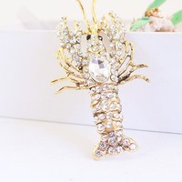 Porte-clés Homard, Écrevisse et Breloque Porte-Bonheur, Bijou Unisexe pour Hommes et Femmes, Cadeaux pour Amis