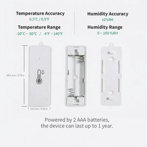 Sensor Inteligente de Temperatura y Humedad con Control por Aplicación Móvil, Termohigrómetro con Alarma, Integración con el Hogar, Diseño Plegable, OEM ODM - Product Image 5