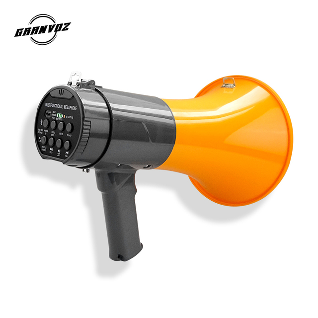 Portable 80W Public for Speaker Powerful Megaphone with USB SD AUX Recording Siren 800m Range Rechargeable Battery
