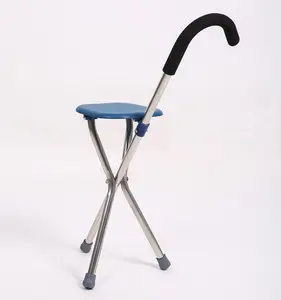 telescopic folded walking cane chair for the elderly walking stick seat walking cane with Function Stool Walking Stick