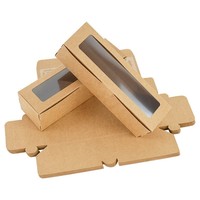 Boîtes à macarons recyclables en gros avec fenêtre transparente, en carton kraft, pour l'emballage de pâtisseries, de gâteaux, de macarons, de desserts et de biscuits