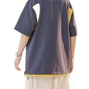 เสื้อยืดสองชิ้นคอกลมแขนสั้นสั่งตัดสไตล์อเมริกันเสื้อยืดลำลอง - Product Image 6