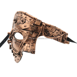 Masque d'homme d'horreur Steampunk Cyberpunk de haute qualité avec lunettes pour les fêtes costumées de mariage ou d'halloween - Product Image 4