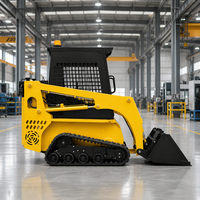 Harga Pabrik Compact Skid Steer Loader dengan Kabin Tertutup untuk Pekerjaan di Lokasi Konstruksi