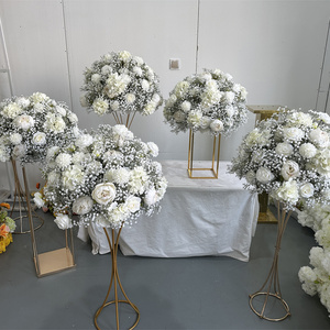 IFG 2025 50cm seda rosa y Gypsophila flor bola bebés respirar Floral centro de mesa para decoración de boda - Product Image 2
