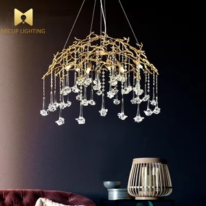 Lámpara de Araña Decorativa de Arte Dorado Romántico Francés, Personalizable, Económica, Hecha a Medida, Mini Lámpara de Araña - Product Image 5