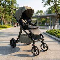 Poussette Bébé en Alliage d'Aluminium S-009L, Siège Réversible, Pliable Compact, Système de Voyage, Vente en Gros, Usine OEM