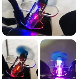 เครื่องประดับรูปเครื่องบิน LED พลังงานลมสำหรับรถจักรยานยนต์ กระจกมองหลังรถยนต์ในเวลากลางคืน ไฟ LED หมุนได้ ตกแต่ง - Product Image 4