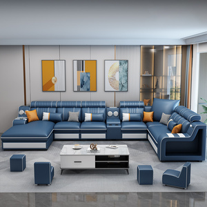 Vui Vẻ Tổ Nhà Máy Nóng Bán L-Hình Dạng Góc Sofa Đặt Hoàng Gia Đồ Nội Thất Sofa Với Bên Bàn Sofa Đặt Đồ Nội Thất Phòng Khách - Product Image 2