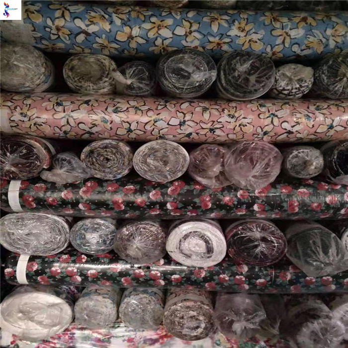 Top selling high quality wholesale  cotton linen print  stock fabric for dress