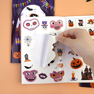 Chất Lượng Cao Tùy Chỉnh Halloween Trẻ Em Sticker Cuốn Sách In Ấn Học Tập Đồ Chơi Hình Ảnh Cuốn Sách Dễ Thương Phim Hoạt Hình Tái Sử Dụng Sticker Sách - Product Image 3