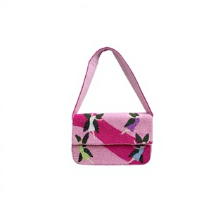 Sac bandoulière en toile pour femme, personnalisé OEM, nouvelle mode, géométrique, souple, avec fermeture auto-agrippante, doublure en coton et chaînes - Product Image 4