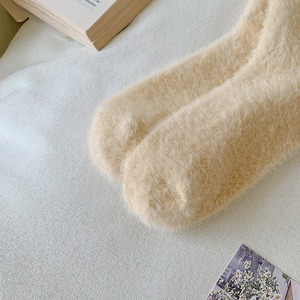 Calzini invernali in peluche di visone di spessore foderato in <span class=keywords><strong>pile</strong></span> da donna calzini pelosi da donna morbidi e morbidi calzini caldi da donna - Product Image 5